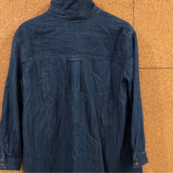 Sezane NWT Sadie Denim Shirt Dress in Deep Blue - Picture 9 of 9